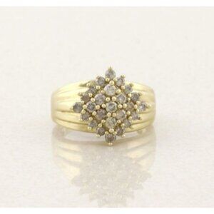 10k Yellow Gold .75 Carat Natural Diamond Ring Size 7 1/4
